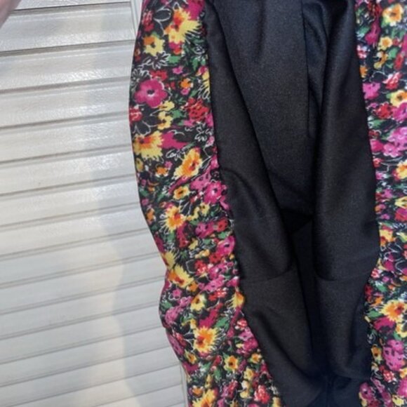 VTG Wet Seal Dress Floral Boho Tie Poof Hem Mini Dress Size M USA - Picture 10 of 11